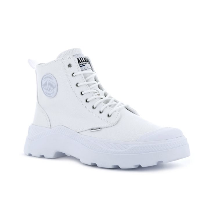 Bottes Palladium Pallakix Hi Tela Femme Blanche | FR FGX791A